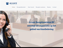 Tablet Screenshot of accent-receptieservice.nl